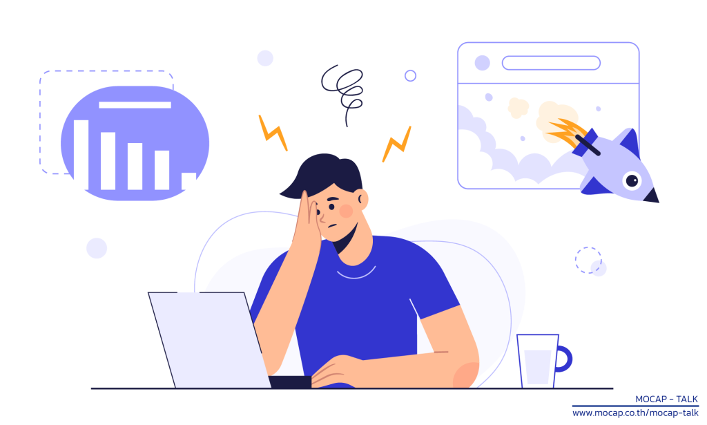 ภาพอินโฟกราฟิกแสดงปัญหาเว็บไซต์โหลดช้า ส่งผลต่อ UX และอัตรา Conversion ของธุรกิจออนไลน์