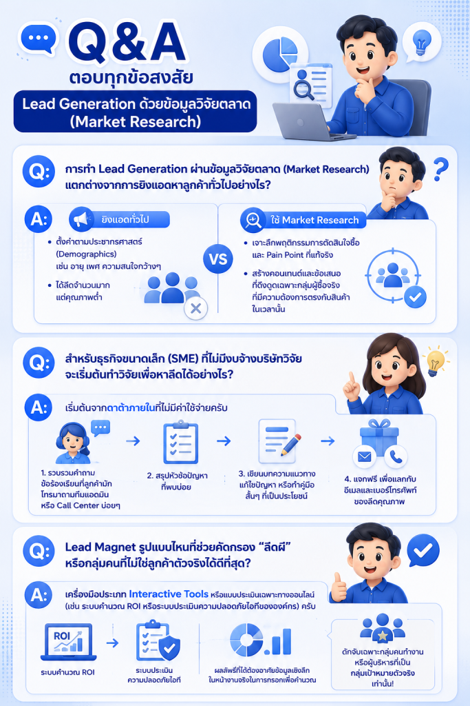 Lead Generation ด้วยข้อมูลวิจัยตลาด